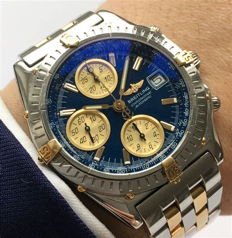 goldsmiths breitling mens|Breitling chronomat gold steel.